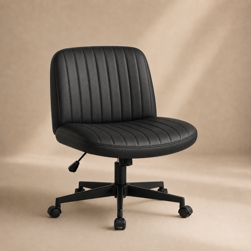 The MiraForm Armless Swivel Chair - Black
