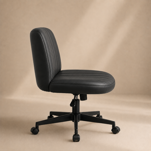The MiraForm Armless Swivel Chair - Black