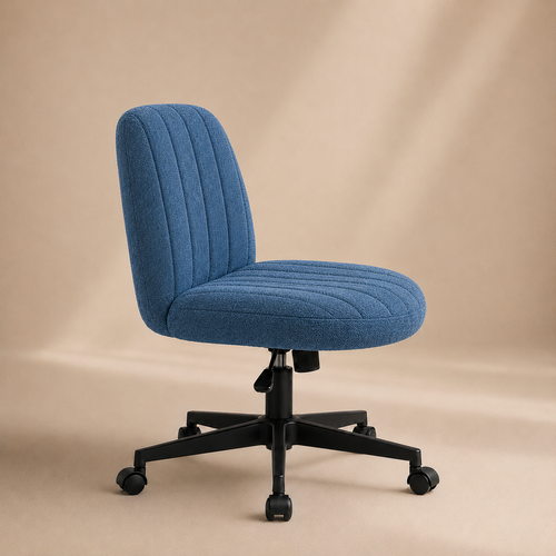 The MiraForm Armless Swivel Chair - Blue